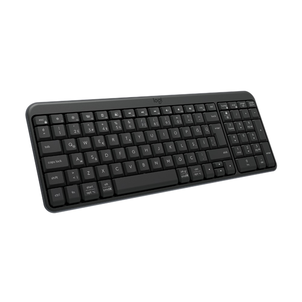 LOGITECH K250, Siyah, 920-013460, Bluetooth, Türkçe Q, Multimedya, Kompakt Klavye