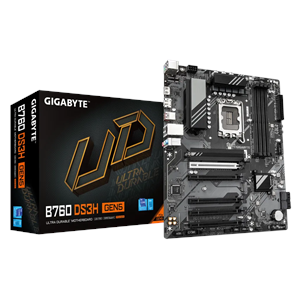 GIGABYTE B760 DS3H GEN5, 4xDDR5, 2xM.2, DP, HDMI, Type-C, 13-14.Nesil, LGA1700 Soket, Anakart