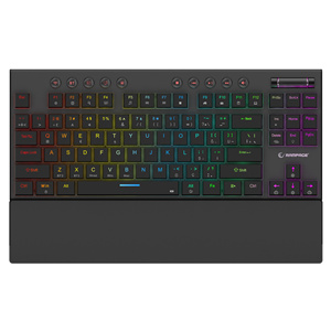 RAMPAGE BERU, Siyah, 2.4Ghz ve Bluetooth Kablosuz, RGB Lighting, RED Mekanik Switch, ABS Case, 1000mAh Bataryalı Gaming Klavye