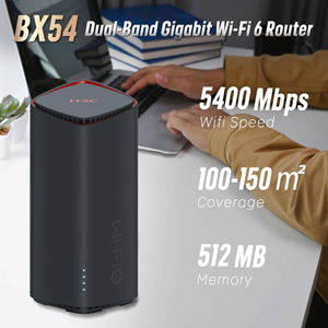 H3C Magic BX54, Tekli Mesh, 5400Mbps, Dual Band, WiFi6, 4Port Gigabit Lan, Geniş Çekim Alanı, Router, Geniş Alan İnternet Ağı Sağlayıcısı