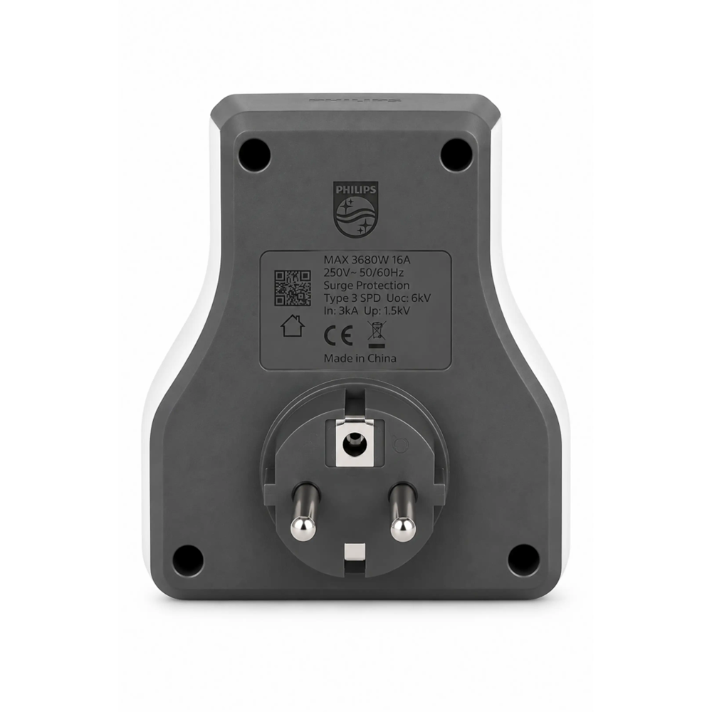 PHILIPS CHP7022W/62, 2li, Akım Korumalı Priz, 1140 Joules, (Beyaz)