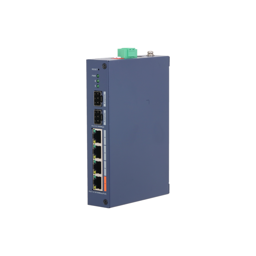 DAHUA CHS4206-4ET-60, 4 Port, Megabit, PoE 60W, 2 Port SFP, Cloud Yönetilebilir, Switch