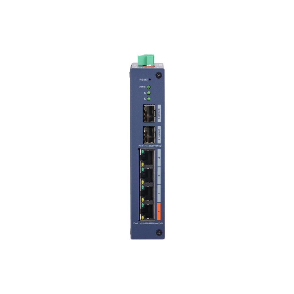 DAHUA CHS4206-4GT-60, 4 Port, Gigabit, PoE 60W, 2 Port SFP, Cloud Yönetilebilir, Switch