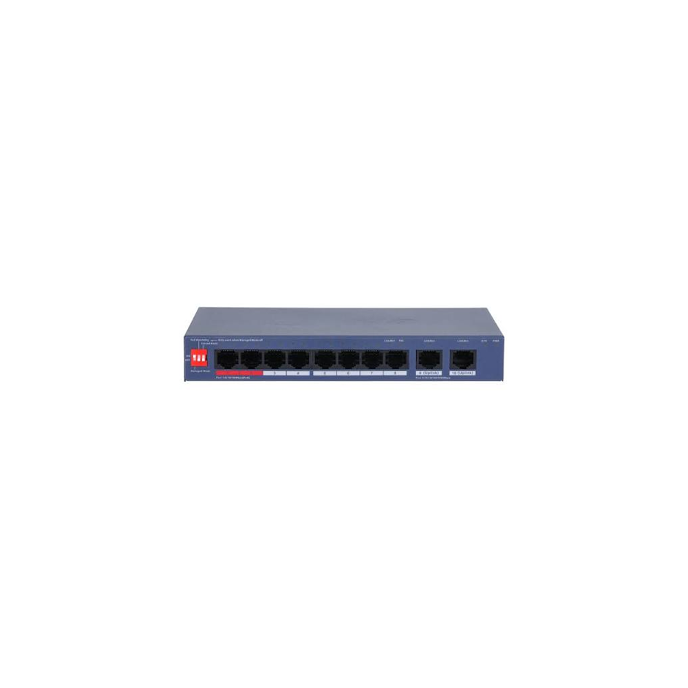 DAHUA CS4010-8ET2GT-110 8 Port, Megabit, PoE 110W, 2 Port Uplink, Cloud Yönetilebilir, Switch