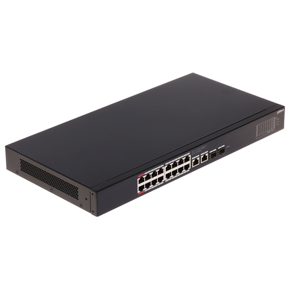 DAHUA CS4220-16GT-135, 16Port, Gigabit, PoE 135W, 2 Port Gigabit Uplink, 2 Port SFP Gigabit Combo, Cloud Yönetilebilir, Switch