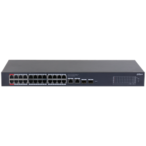 DAHUA CS4228-24GT-375, 24Port, Gigabit, PoE 375W, 2 Port Uplink, 2 Port SFP Gigabit Combo, Cloud Yönetilebilir, Switch