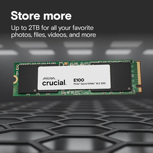 CRUCIAL CT1000E100SSD8, E100, 1TB, 5000/4500, Gen4, NVME PCIe M.2 2280, SSD