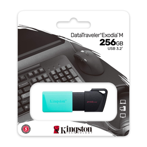 KINGSTON DTXM/256GB USB 3.2 DataTraveler Exodia Flash Bellek (Siyah-Yeşil)