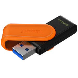 KINGSTON DTXS/256GB USB 3.2 DataTraveler Exodia S Gen 1 Flash Bellek (Siyah-Turuncu)
