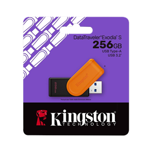 KINGSTON DTXS/256GB USB 3.2 DataTraveler Exodia S Gen 1 Flash Bellek (Siyah-Turuncu)