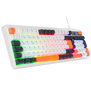 ACER eMachines, EAK860, Beyaz, USB Kablolu, Rainbow Backlight, Membran Renkli Tuşlar, Türkçe Q, 100 Tuşlu, Gaming Klavye