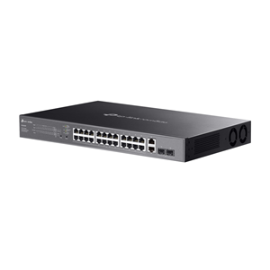 OMADA ES228GMP, 28 Port Gigabit, 24 Port Poe+, 2 Port Gigabit SFP, 384W, Yönetilebilir, Metal Kasa Rackmount Switch