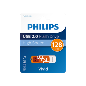 PHILIPS FM12FD05B, 128GB, USB 2.0, Vivid, Turuncu, Flash Disk