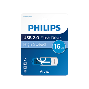 PHILIPS FM16FD05B, 16GB, USB 2.0, Vivid, Okyanus Mavisi, Flash Disk