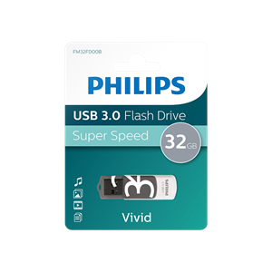 PHILIPS FM32FD00B, 32GB, USB 3.0, Vivid, Gölge Grisi, Flash Disk