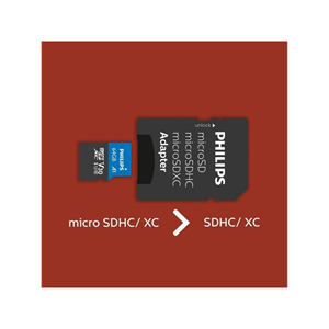 PHILIPS FM64MP65B, 64GB, SDXC, UHS-I, V30, Class10, MicroSD Kart Bellek (SD Adaptörlü)