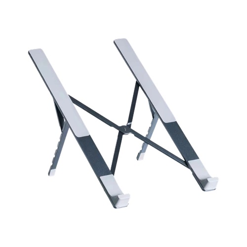 FRISBY FNC-5135ST, 10"-17.3" Taşınabilir, Katlanır, Notebook Standı, 5 Kademeli Ayarlanabilir Yükseklik, Alüminyum (Gri-Mavi)