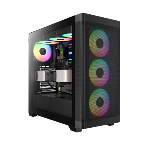 GAMDIAS ATHENA M3, 750W, 80+ Bronze, Tempered Glass, Type-C, Mesh Ön Panel, ARGB, ATX, GAMING KASA