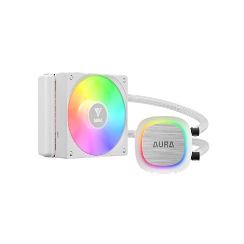 GAMDIAS AURA GL120 V2 WH, White Edition, 120mm, RGB, 1 Fanlı, CPU Sıvı Soğutma