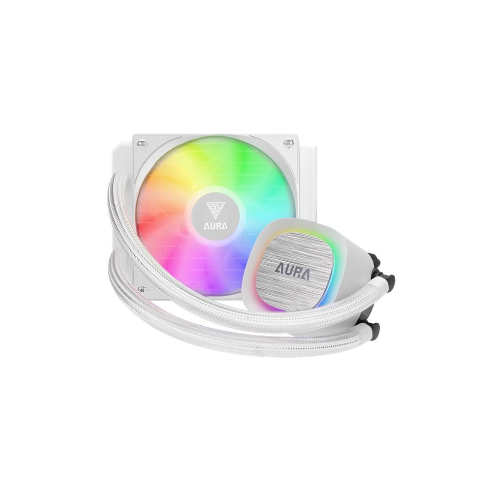 GAMDIAS AURA GL120 V2 WH, White Edition, 120mm, RGB, 1 Fanlı, CPU Sıvı Soğutma