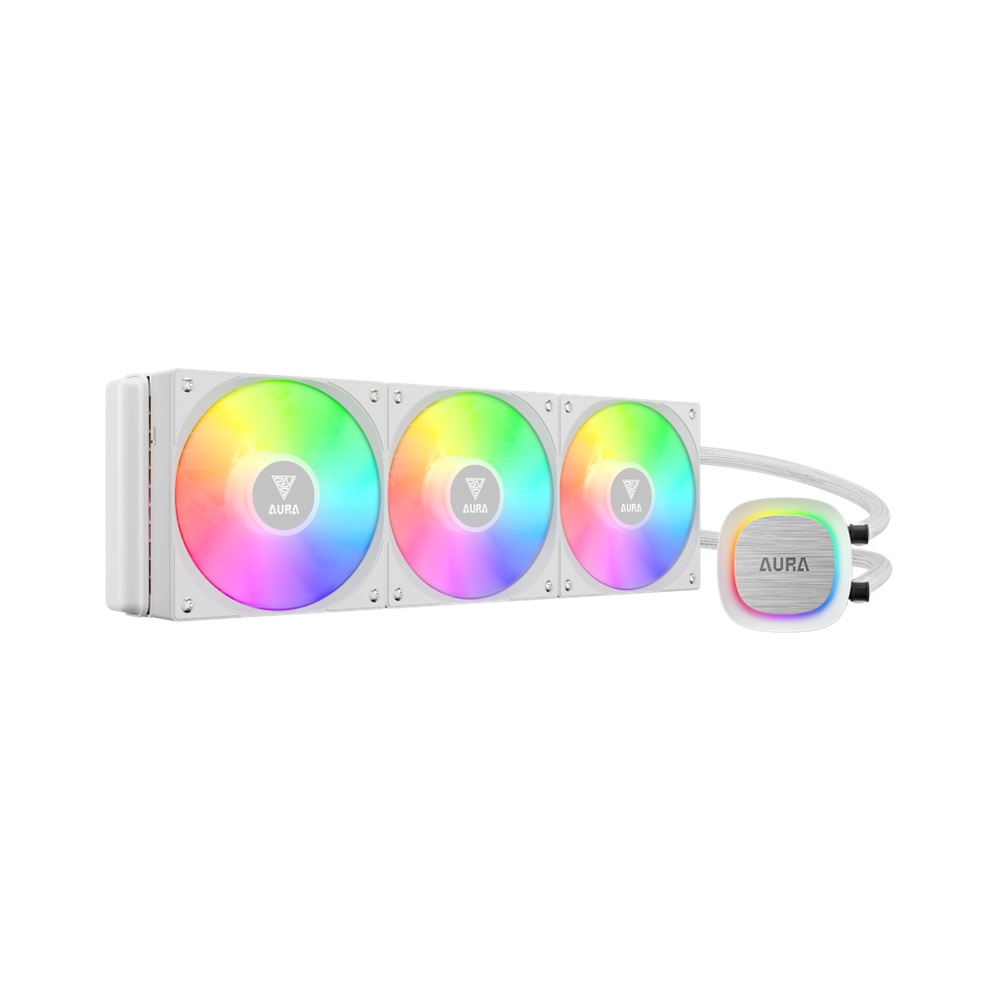 GAMDIAS AURA GL360 V2 WH, White Edition, 360mm, RGB, 3 Fanlı, CPU Sıvı Soğutma