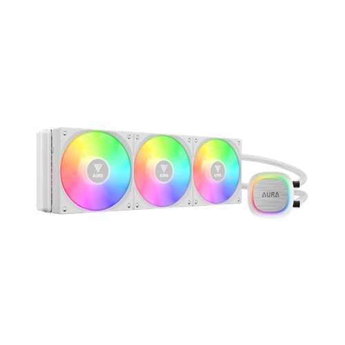 GAMDIAS AURA GL360 V2 WH, White Edition, 360mm, RGB, 3 Fanlı, CPU Sıvı Soğutma