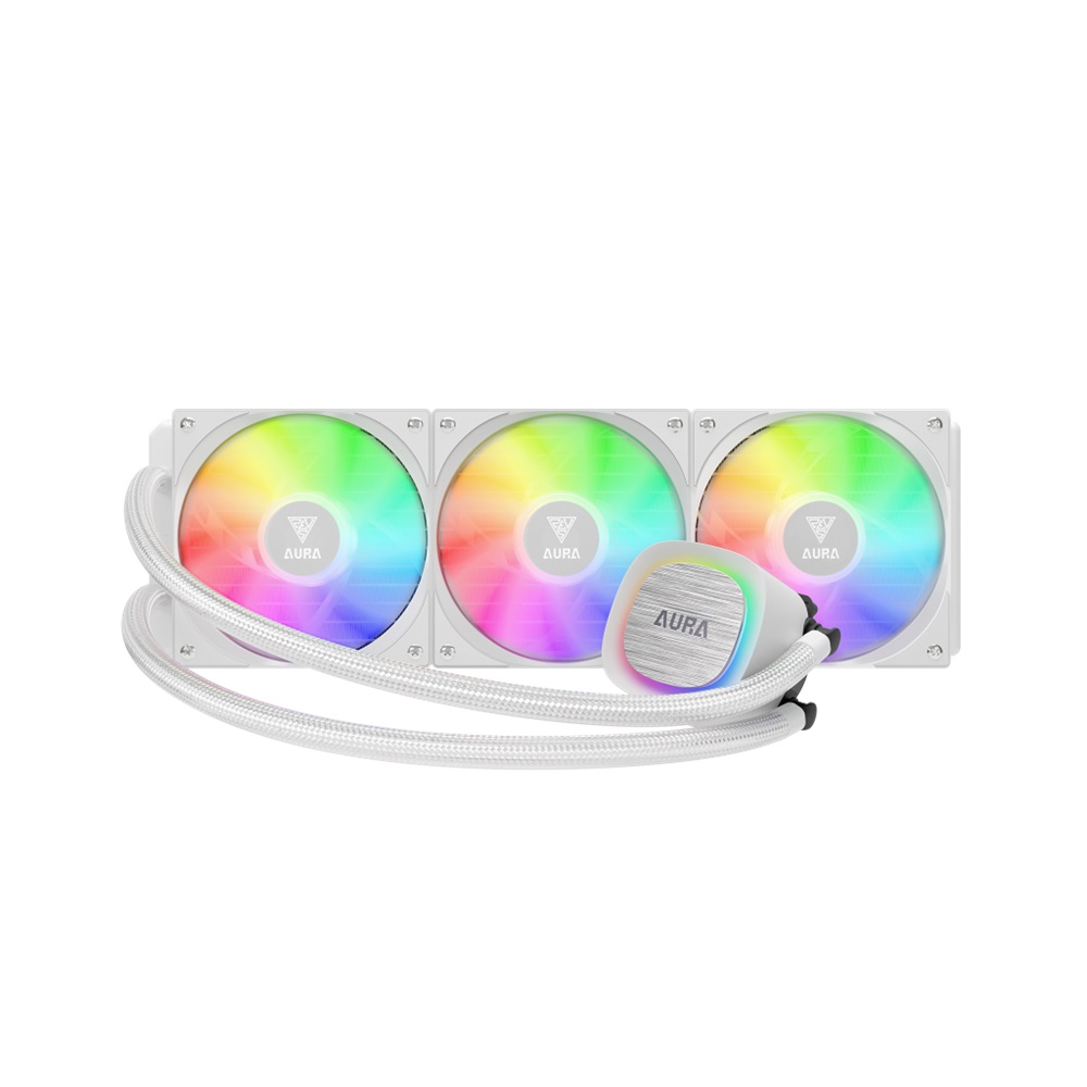 GAMDIAS AURA GL360 V2 WH, White Edition, 360mm, RGB, 3 Fanlı, CPU Sıvı Soğutma