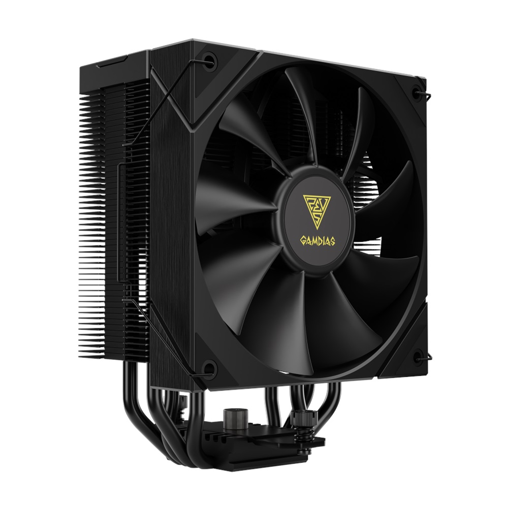 GAMDIAS BOREAS E2-410, Black Edition, 120mm, CPU Kule Tipi Hava Soğutma, Doğrudan Temas Teknolojisine Sahip 4 adet Gelişmiş Bakır Isı Borusu (AMD AM4-AM5 ve INTEL Tüm işlemciler ile uyumlu)