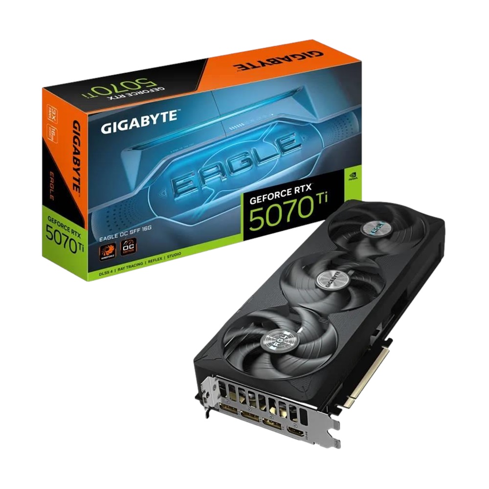 GIGABYTE GV-N507TEAGLE OC-16GD, RTX5070TI, EAGLE OC, 16Gb, GDDR7, 256BIT, 3 Fanlı, 1xHDMI, 3xDP, GAMING Ekran KARTI
