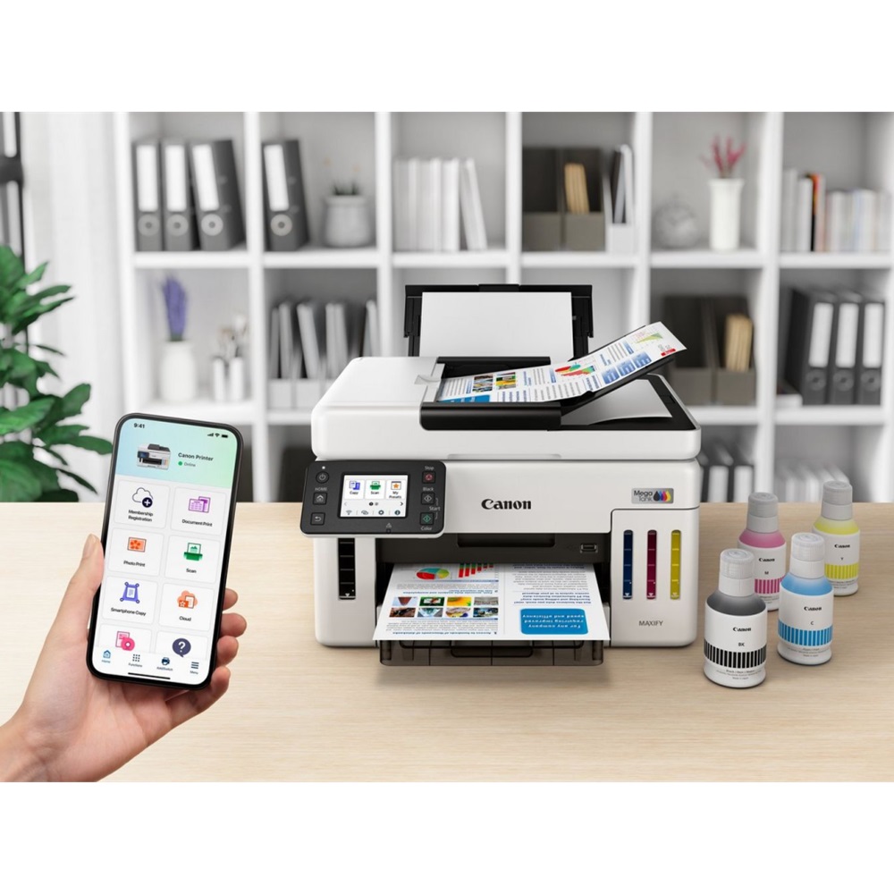 CANON MAXIFY GX6140, Renkli, Mürekkep Mega Tanklı, Yazıcı, Tarayıcı, Wifi, Lan, Duplex, ORİJİNAL MÜREKKEP
