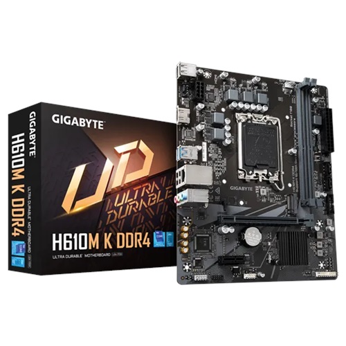 GIGABYTE H610M K DDR4, 2xDDR4, M.2, HDMI, 12-13.14.Nesil, LGA1700 Soket, Anakart