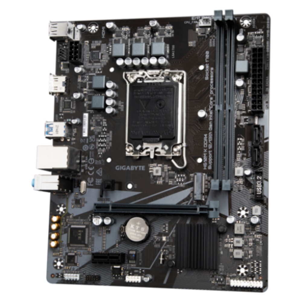 GIGABYTE H610M K DDR4, 2xDDR4, M.2, HDMI, 12-13.14.Nesil, LGA1700 Soket, Anakart