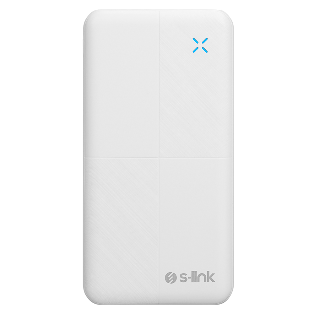 S-LINK IP-G12N, Beyaz, 10.000mAh, 2xUSB, 1xMicro USB, 1xType-C, 4 LED Göstergeli, PowerBank