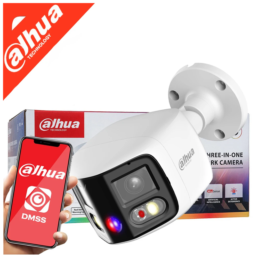 DAHUA IPC-PFW3849S-A180-AS-PV, 2X4Mpix, 2,8mm Lens,H265+, 25Mt Gece Görüşü, IP67, Dahili Mikrofon, TiOC Duo Süper Geniş Açı Bullet Ip Kamera
