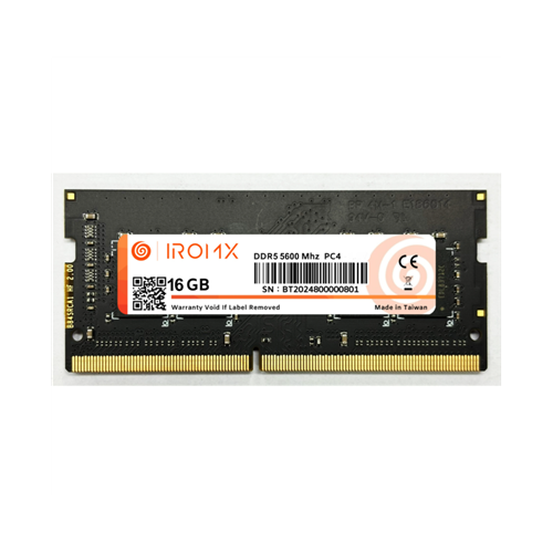 IROMX 1X, 16Gb, 5600Mhz, DDR5, Sodimm Notebook RAM, 1,1V, CL46