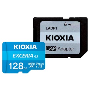 KIOXIA 128GB ExceriaG2, LMEX3L128GG2, A2 V30 4K, CL10, 160Mb/s, MicroSD Kart Bellek (SD Adaptörlü)