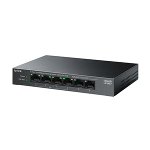 TP-LINK LS106LP, Green Tech, 6 Port, MegaBit, 4 Port PoE 41W, Metal Kasa, Yönetilemez, Masaüstü Switch