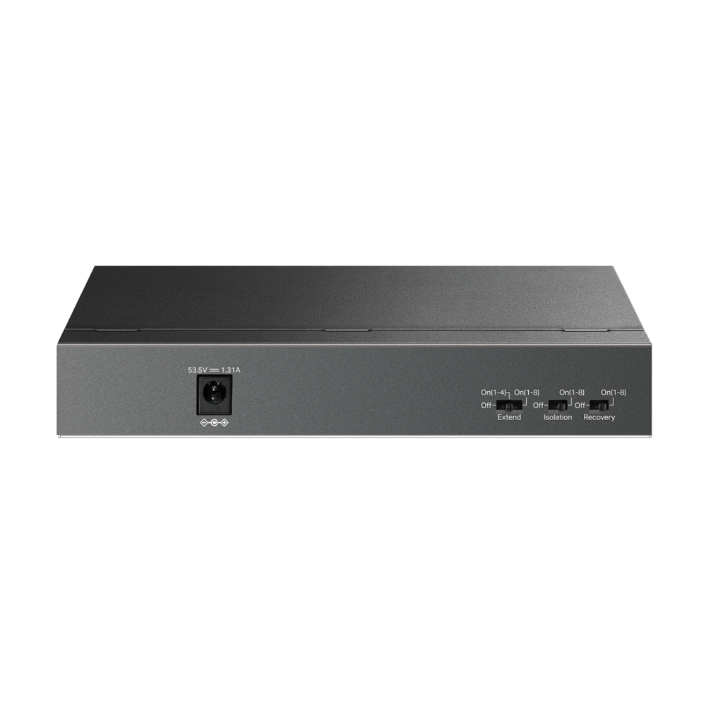 TP-LINK LS109P, Green Tech, 8 Port MegaBit, POE 63W, 1 Port Uplink, Long Range 250Mt, Yönetilemez, Metal Kasalı Switch