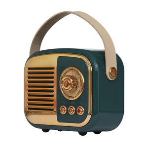 MIKADO MD-24BT, Echoes, Yeşil, 3W, Taşınabilir, USB/TF Kart/Bluetooth, 800mAh, Klasik Retro Müzik Kutusu