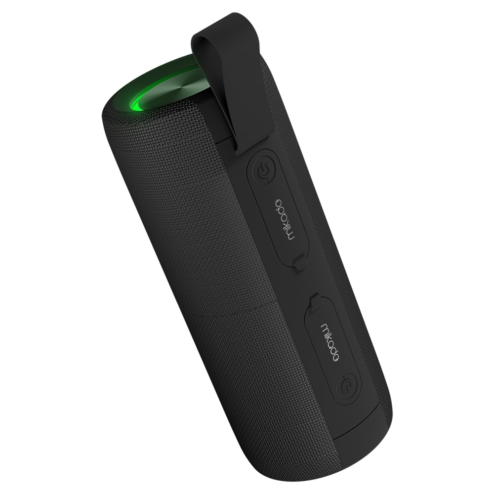 MIKADO MD-51BT, 20W, Taşınabilir, AUX/BT/TF/TWS, RGB Işıklı, 1800mAh + 1800mAh, IPX66 Su Geçirmez, Mıknatıslı, Ayrılabilir 2 Parça, Bluetooth Speaker (Siyah)