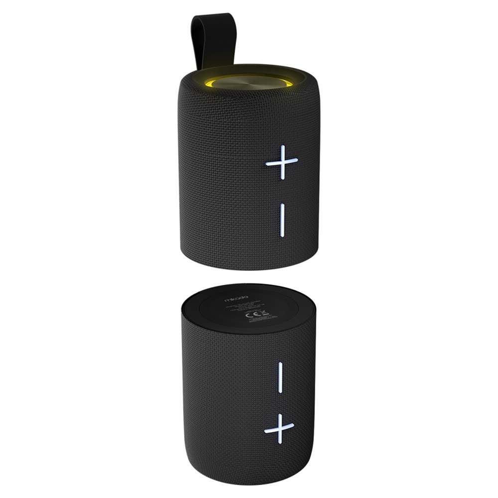 MIKADO MD-51BT, 20W, Taşınabilir, AUX/BT/TF/TWS, RGB Işıklı, 1800mAh + 1800mAh, IPX66 Su Geçirmez, Mıknatıslı, Ayrılabilir 2 Parça, Bluetooth Speaker (Siyah)