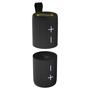 MIKADO MD-51BT, 20W, Taşınabilir, AUX/BT/TF/TWS, RGB Işıklı, 1800mAh + 1800mAh, IPX66 Su Geçirmez, Mıknatıslı, Ayrılabilir 2 Parça, Bluetooth Speaker (Siyah)