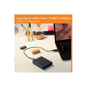 WD WDBPKJ0050BBK-WESN MyPassport 5TB, 2,5" USB3.2, Taşınabilir, Harici HDD Siyah, (Türkiye Distribütörü Garantili)