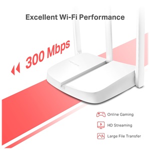 MERCUSYS MW306R 4 Port, 300Mbps, 2,4Ghz WiFi, Masaüstü, Megabit, Multi-Mode, Router