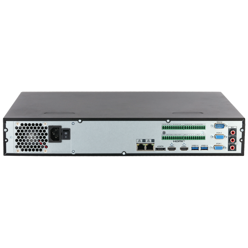 DAHUA NVR5464-EI2, 64Kanal, 32Mpix, H265+, 4 HDD Desteği, 1080P Kayıt, 384Mbps Bant Genişliği, 2 Port GigaBit Lan, NVR