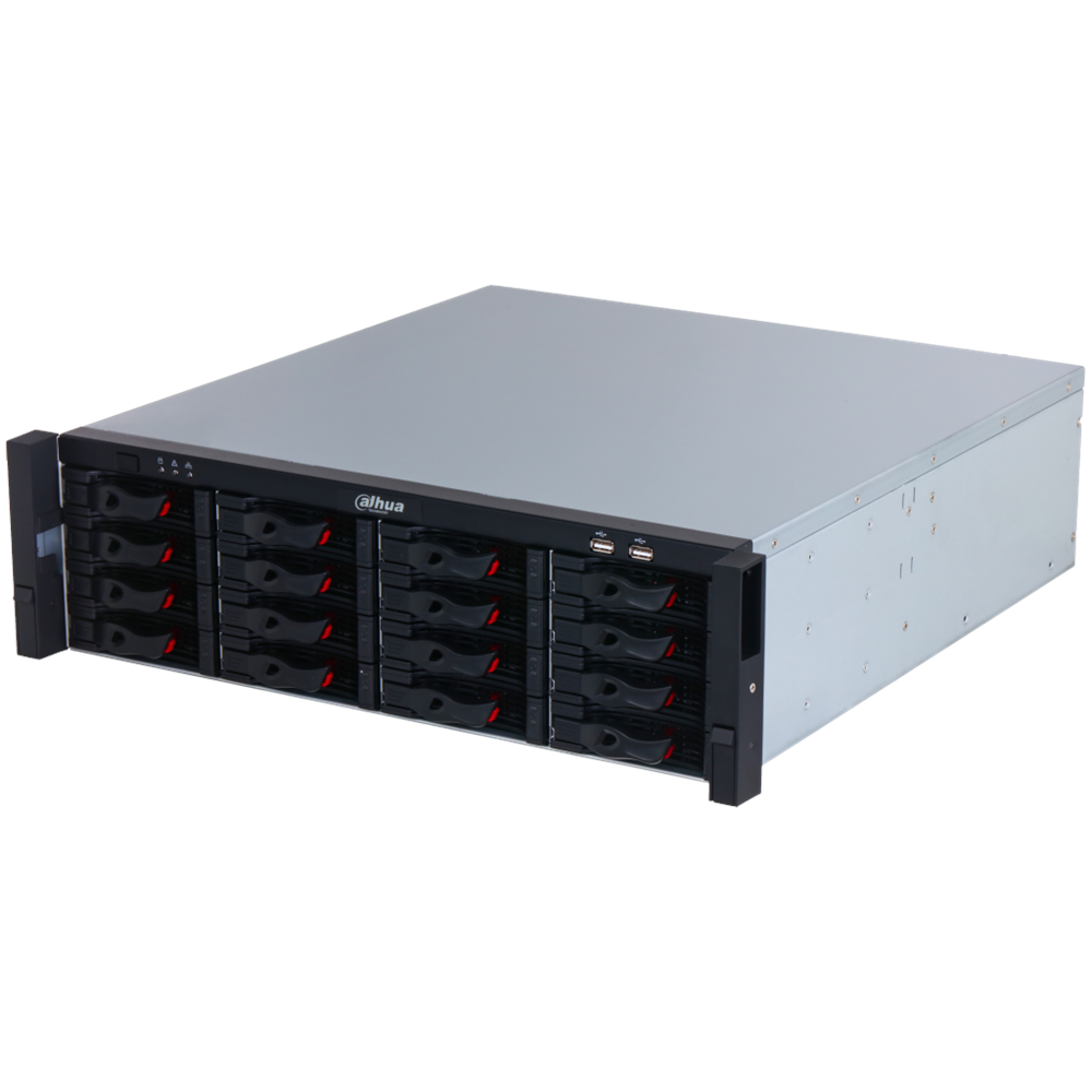 DAHUA NVR616RH-128-XI, 128Kanal, 32Mpix, H265+, 16 HDD, 1080P Kayıt, 1280 Mbps Bant Genişliği, 4 Port 2500 Mbps LAN, RAID 0/1/5/6/10 NVR
