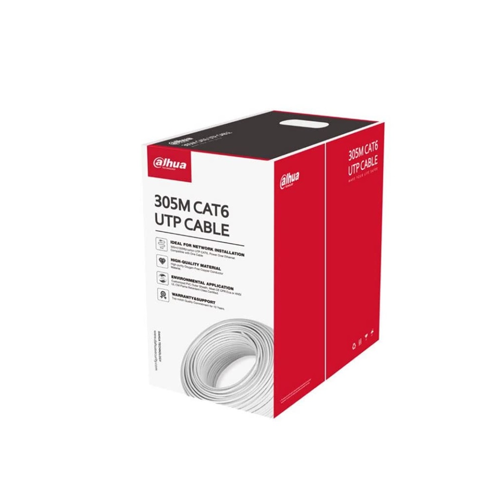 DAHUA PFM923I-6UN-C, CAT6 305m, 23AWG 0.53mm, UTP, %100 Bakır, LSZH Halogen Free Kablo, Mavi Renk