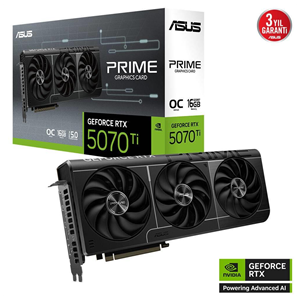 ASUS PRIME-RTX5070TI-O16G, 16Gb, 256Bit, GDDR7, 1xHDMI, 3xDP GAMING Ekran Kartı