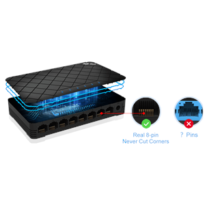 RUIJIE REYEE RG-ES05G-L 5 Port GigaBit Switch Plastik Kasa