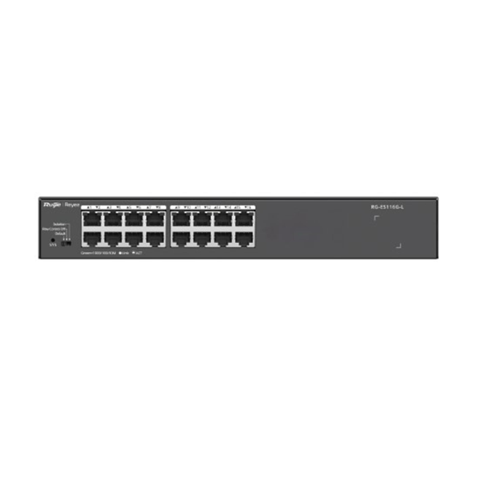 RUIJIE REYEE RG-ES116G-L 16Port GigaBit Switch Metal Kasa
